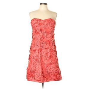 J. Crew 100% Silk Solid Floral Strapless Dress 10
